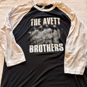 The Avett Brothers 2013 concert tee Black and White baseball tee